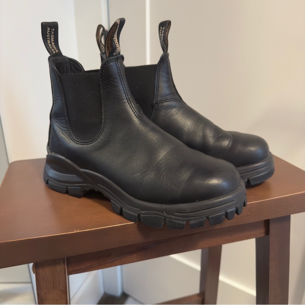 Blundstone Black Leather Combat Boots